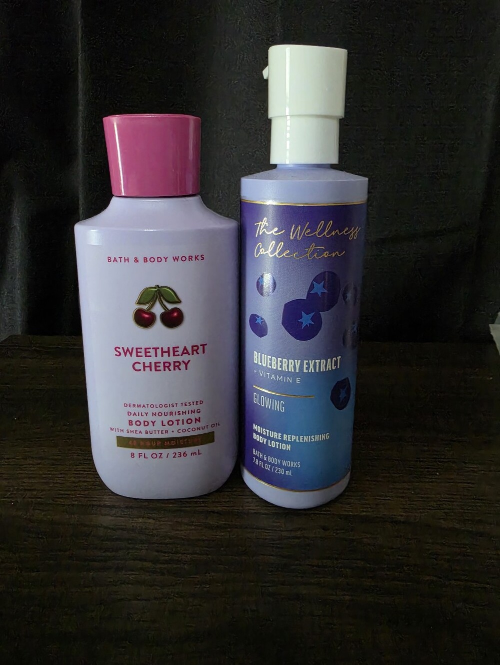 Bath & Body Works Sweetheart Cherry Lotion And Well Eing Blueberry Extract. Nwt
